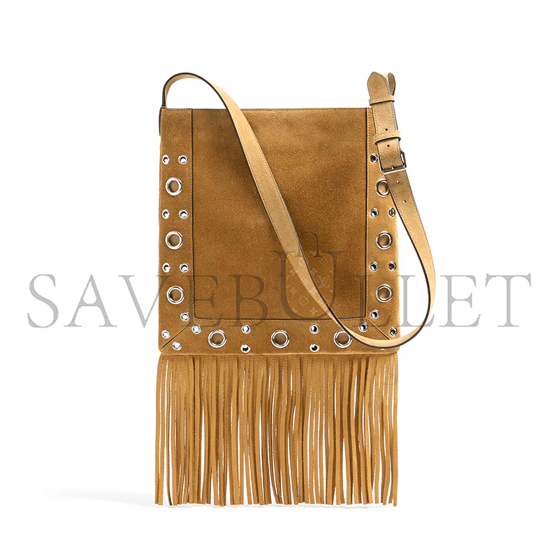Va1e*ntin0 GARAVANI NELLCÔTE SUEDE SHOULDER BAG WITH FRINGES 7Y2B0R33JET_RDX (31*30*3cm)